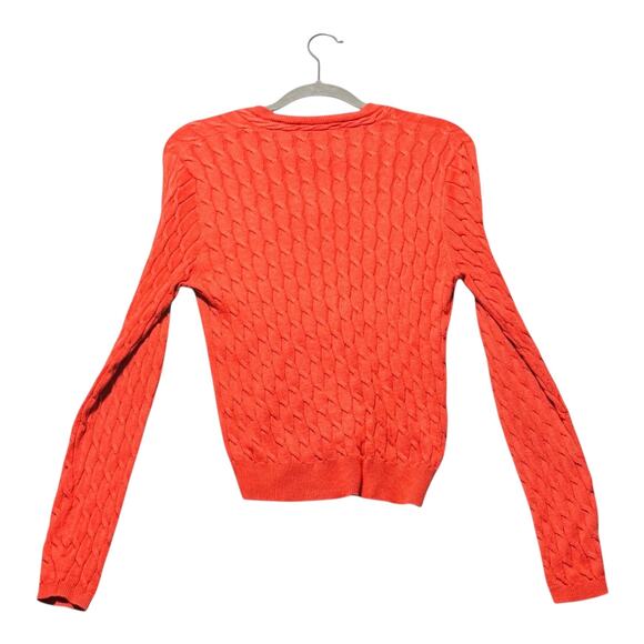 Masters Cableknit sweater women’s medium Bobby jones v-neck - Picture 9 of 11